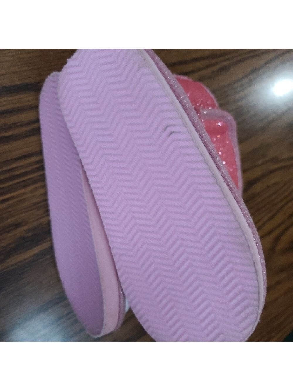 Toddler Pink Sparkle Unicorn Slippers/Boots (Indoors) S - Picture 4 of 5